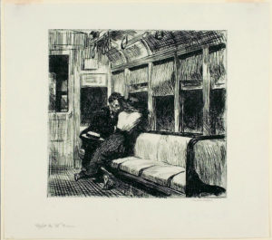 Gravure sur papier vélin (Edward Hopper). © Chicago Art Institute