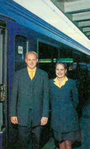 Les receveurs de Wagon-Lits au départ, en gare d’Amsterdam. © Christophe Recoura / LVDR