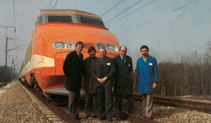 L'équipe de conduite,du record : de gauche à droite, Gabriel Jacquot, Henri Dejeux, André. Cossié, Daniel Levert et Jacques Ruiz. © J.-M. Frybourg